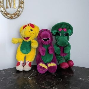 Vintage 1990 Barney Plushies